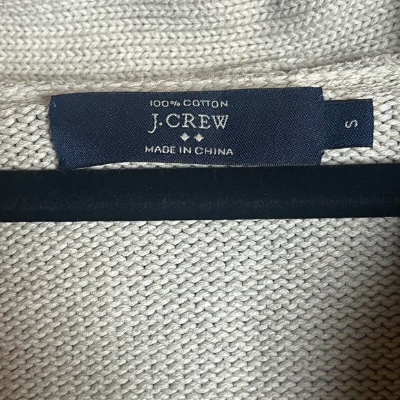 J Crew Cotton Knit Rugby Shawl Cardigan Striped Sweater Size Small Button Down - Picture 4 of 8